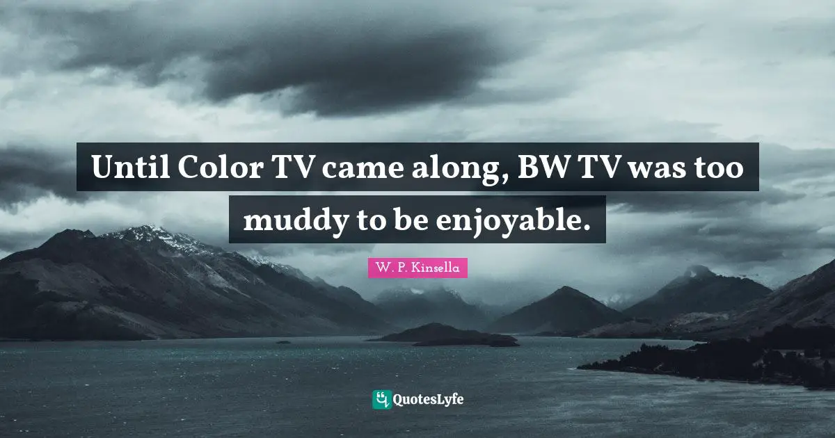 Until Color TV came along, BW TV was too muddy to be enjoyable.