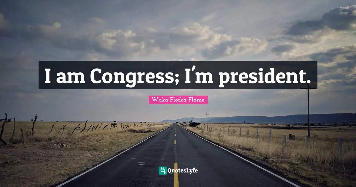 I am Congress; I'm president.