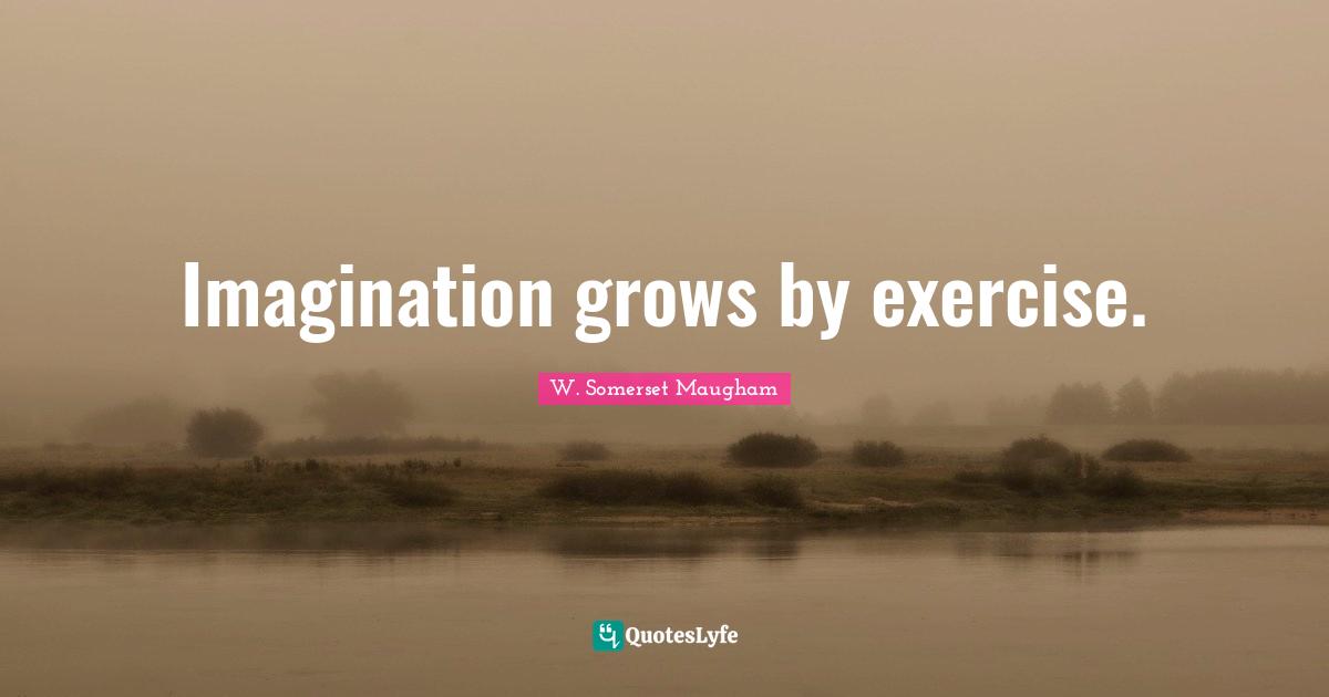 Imagination grows by exercise.