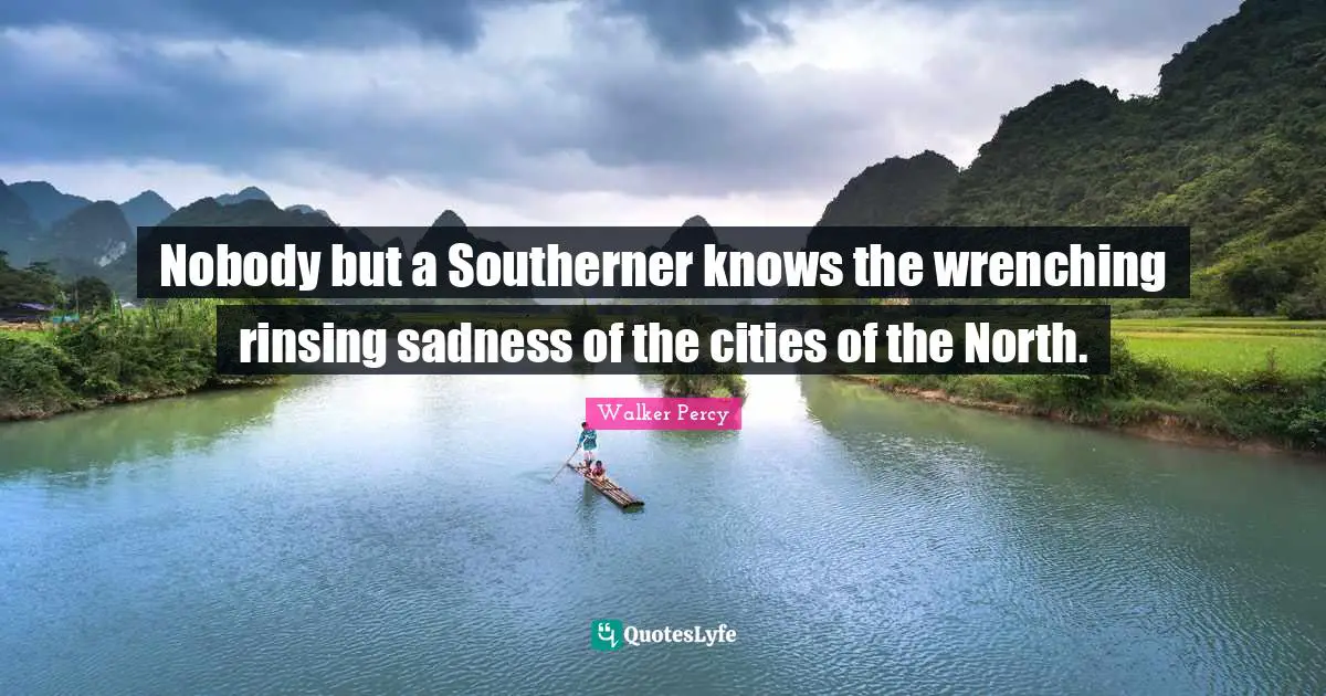 Nobody but a Southerner knows the wrenching rinsing sadness of the cities of the North.