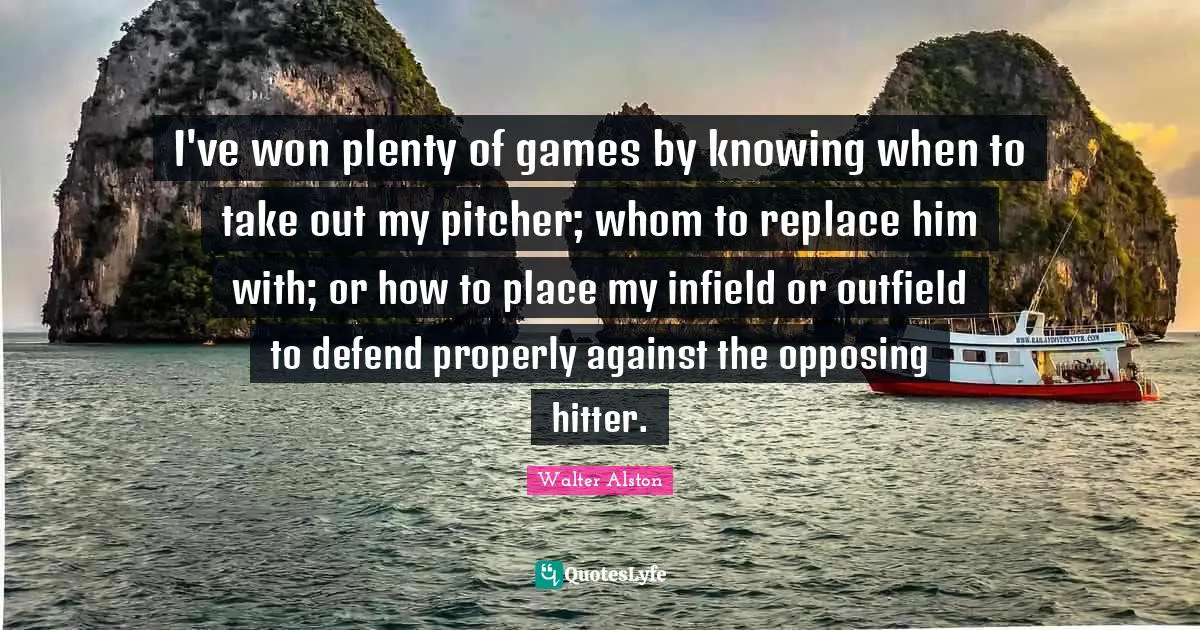 I've won plenty of games by knowing when to take out my pitcher; whom to replace him with; or how to place my infield or outfield to defend properly against the opposing hitter.