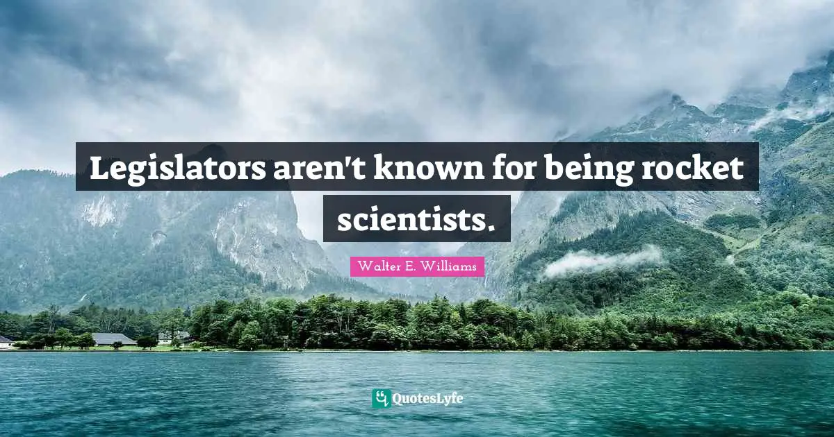 Legislators aren't known for being rocket scientists.