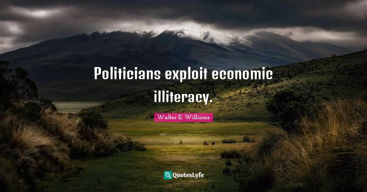 Politicians exploit economic illiteracy.