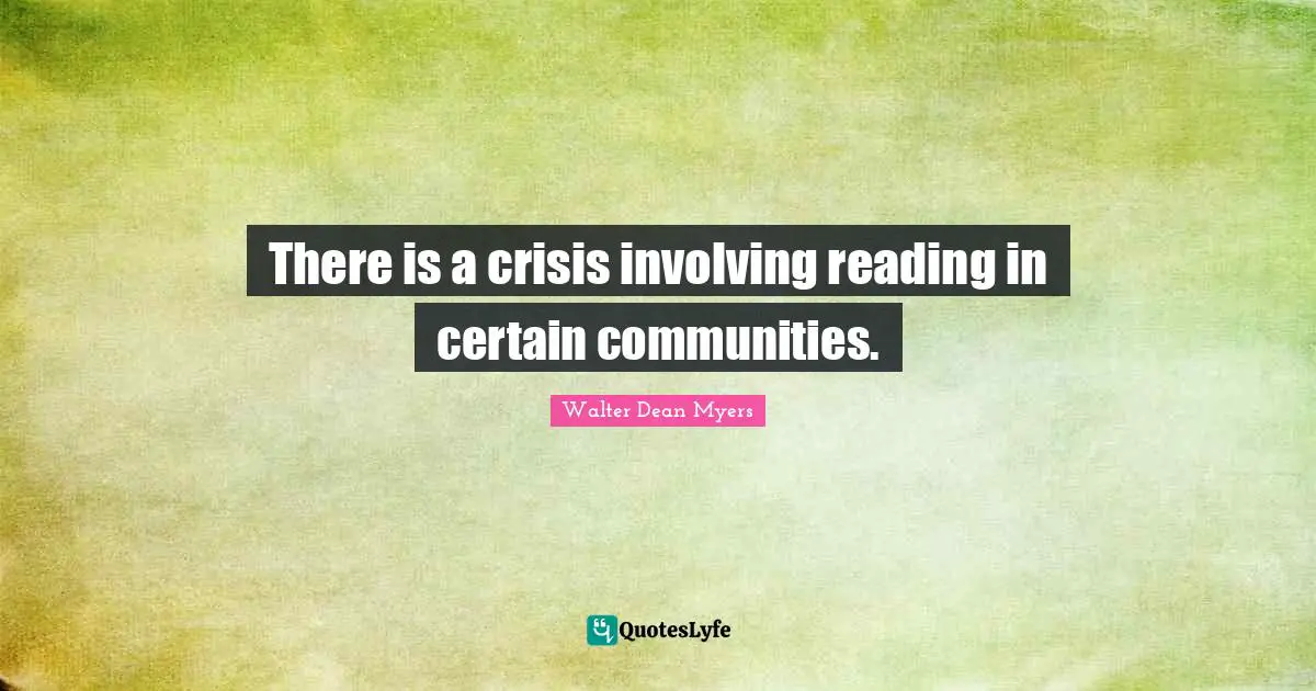 There is a crisis involving reading in certain communities.