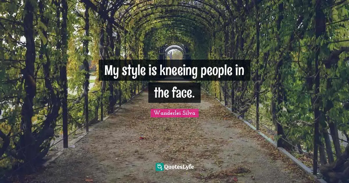 My style is kneeing people in the face.