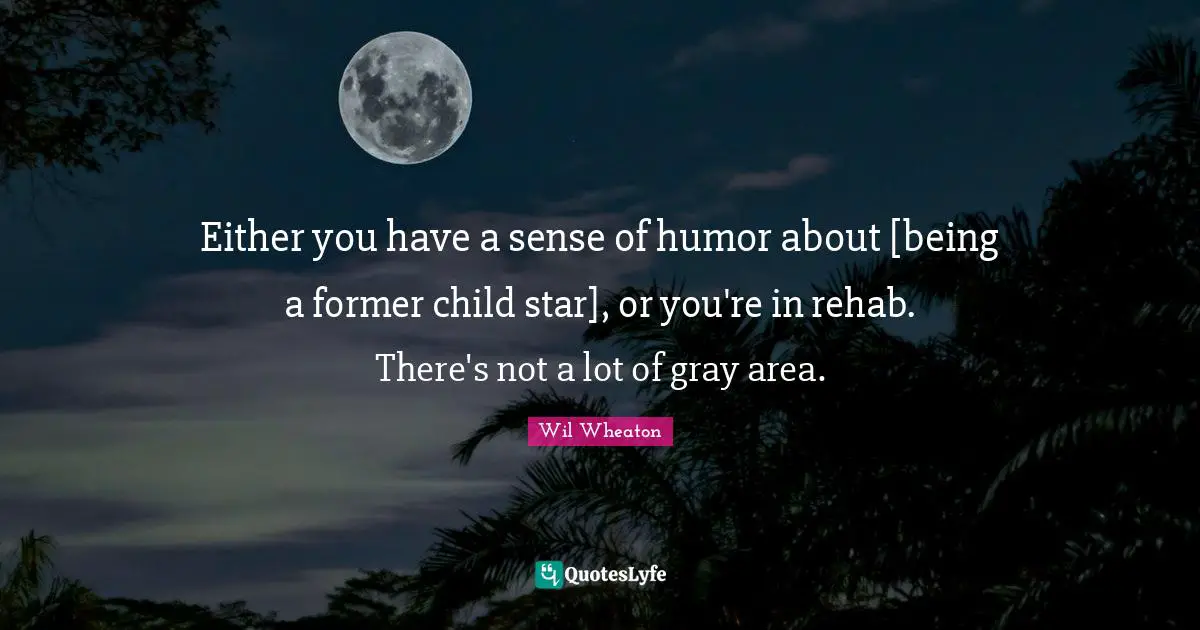 Rehab Quotes: "Either you have a sense of humor about [being a former child star], or you're in rehab. There's not a lot of gray area."