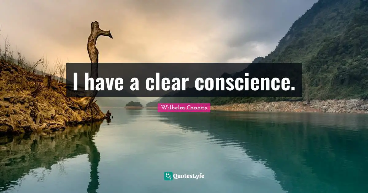 Clear Conscience Quotes: "I have a clear conscience."