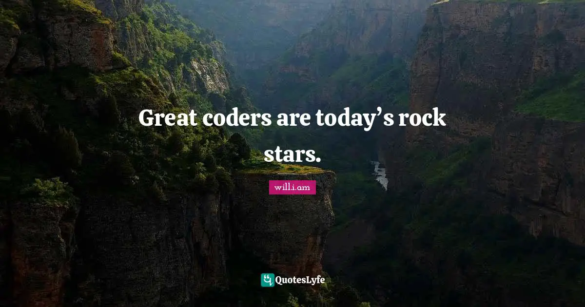 Great coders are today’s rock stars.