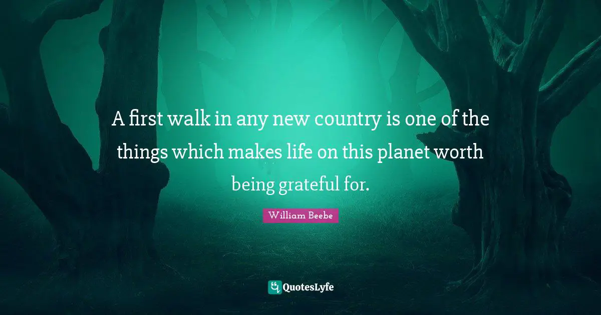 A first walk in any new country is one of the things which makes life on this planet worth being grateful for.