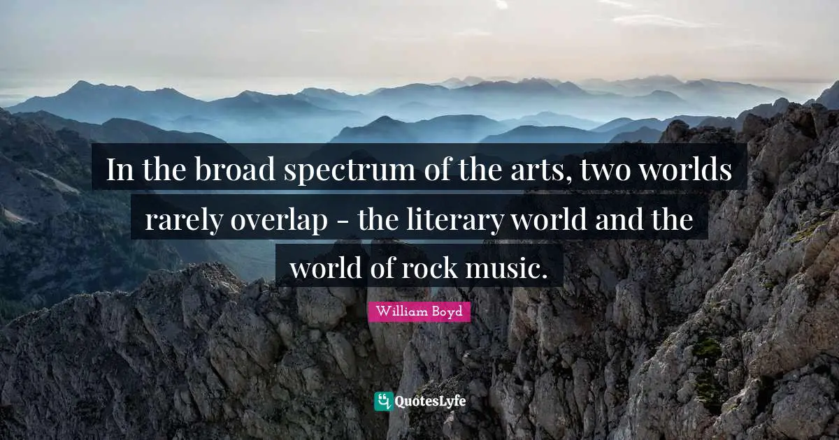 In the broad spectrum of the arts, two worlds rarely overlap - the literary world and the world of rock music.