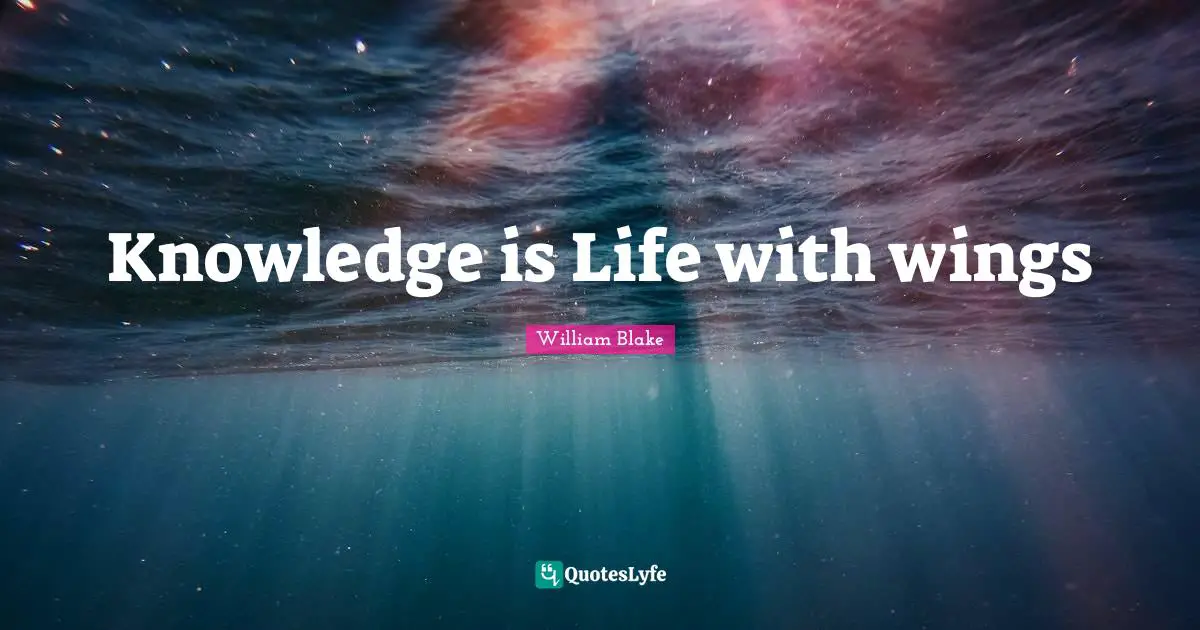 Knowledge is Life with wings
