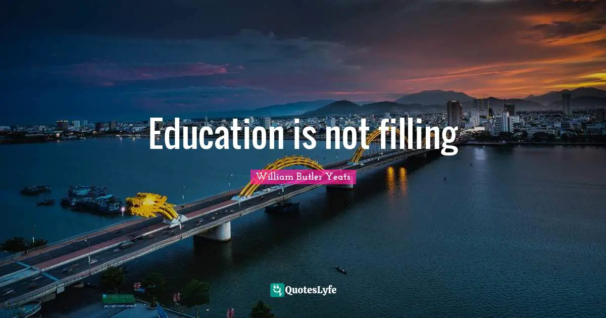 Education is not filling