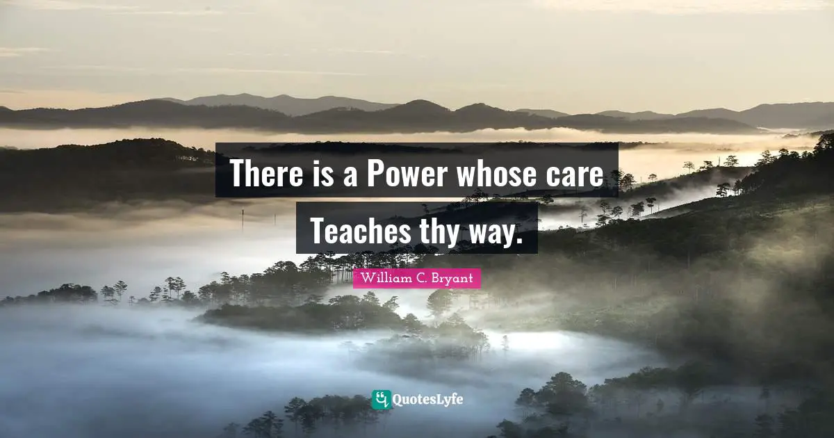 There is a Power whose care Teaches thy way.