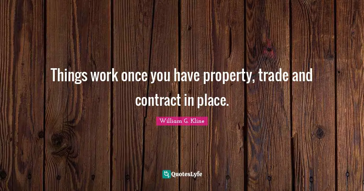 Things work once you have property, trade and contract in place.