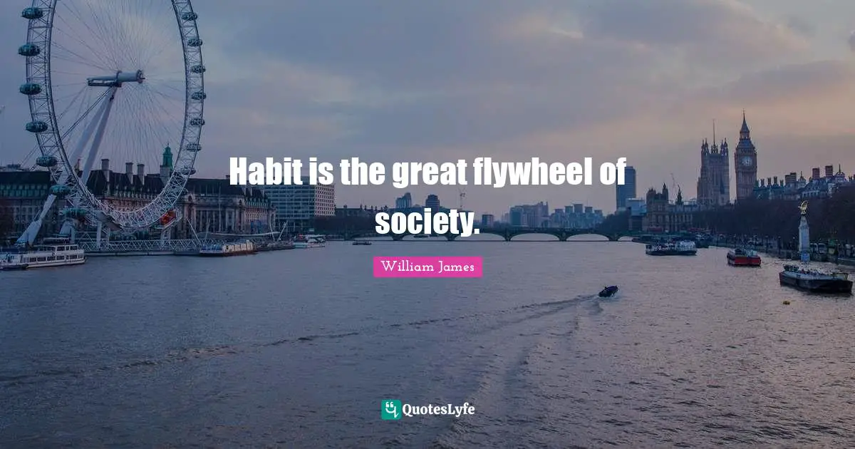 Habit is the great flywheel of society.