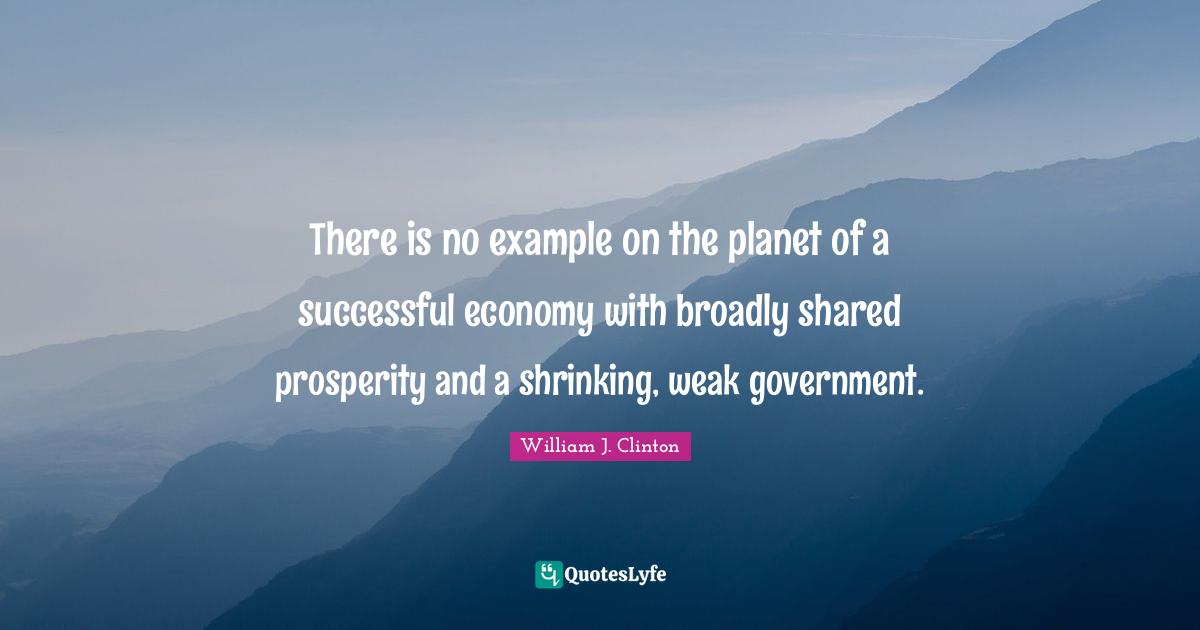 There is no example on the of a successful economy with broadly