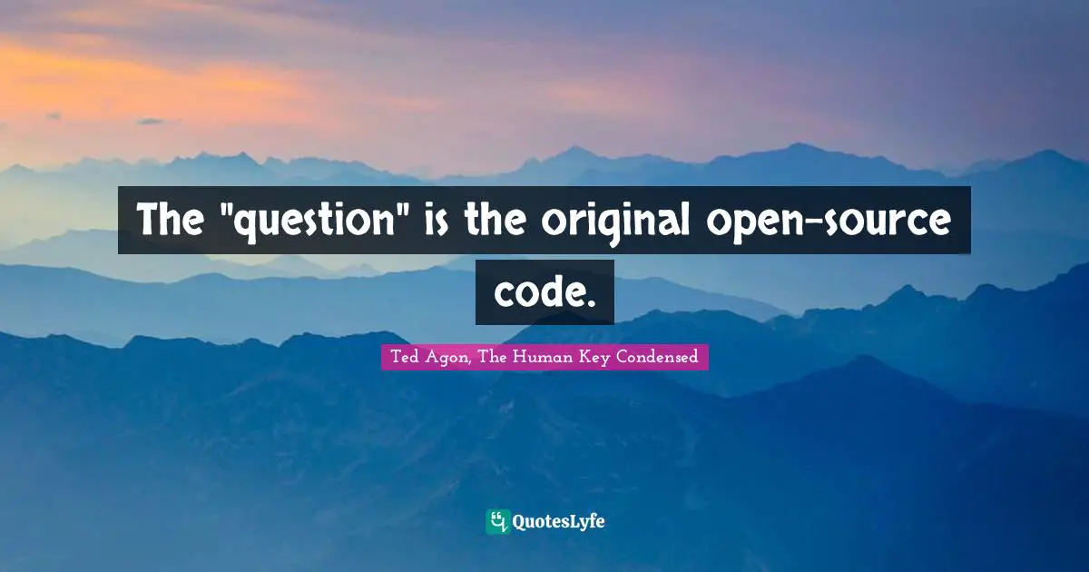 The "question" is the original open-source code.