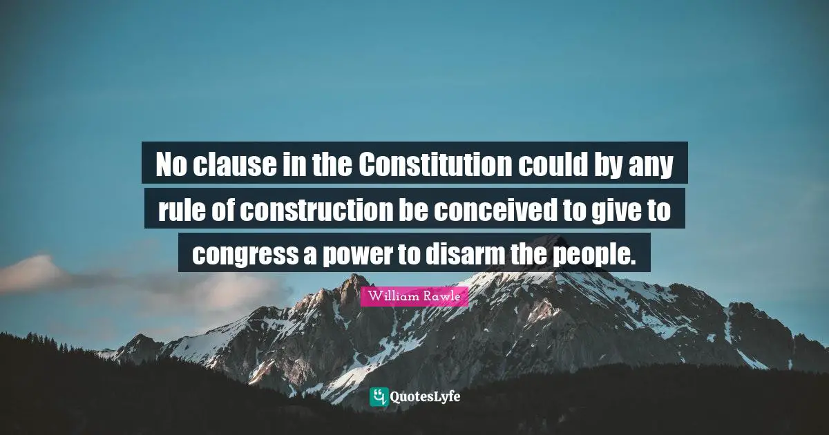 No clause in the Constitution could by any rule of construction be conceived to give to congress a power to disarm the people.