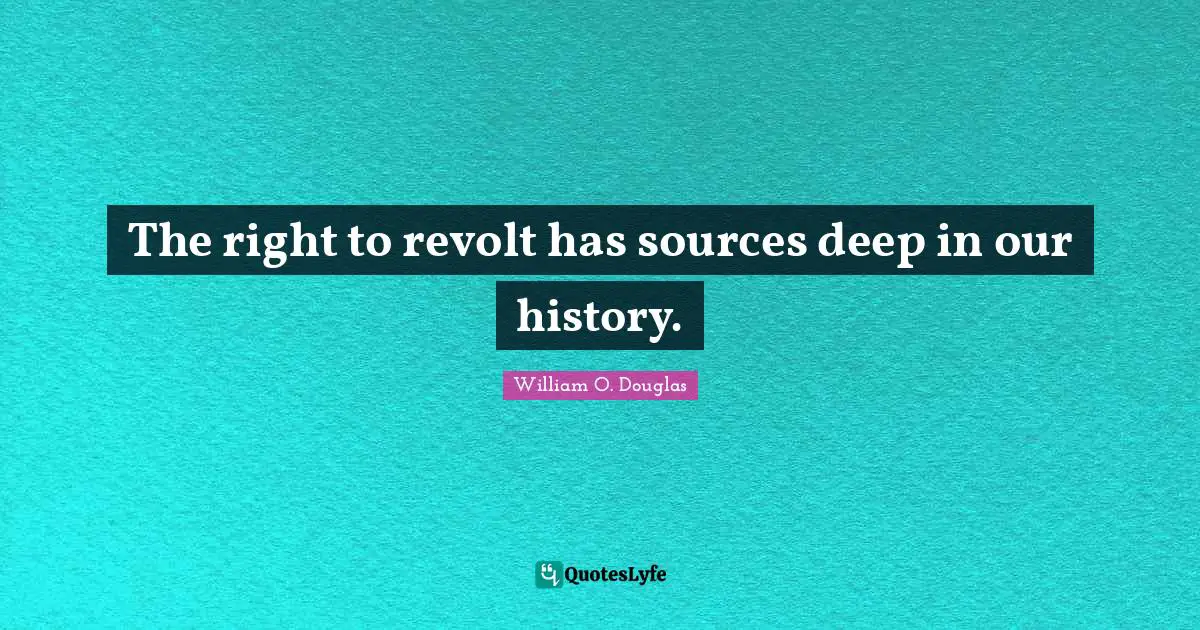 Revolt Quotes: "The right to revolt has sources deep in our history."