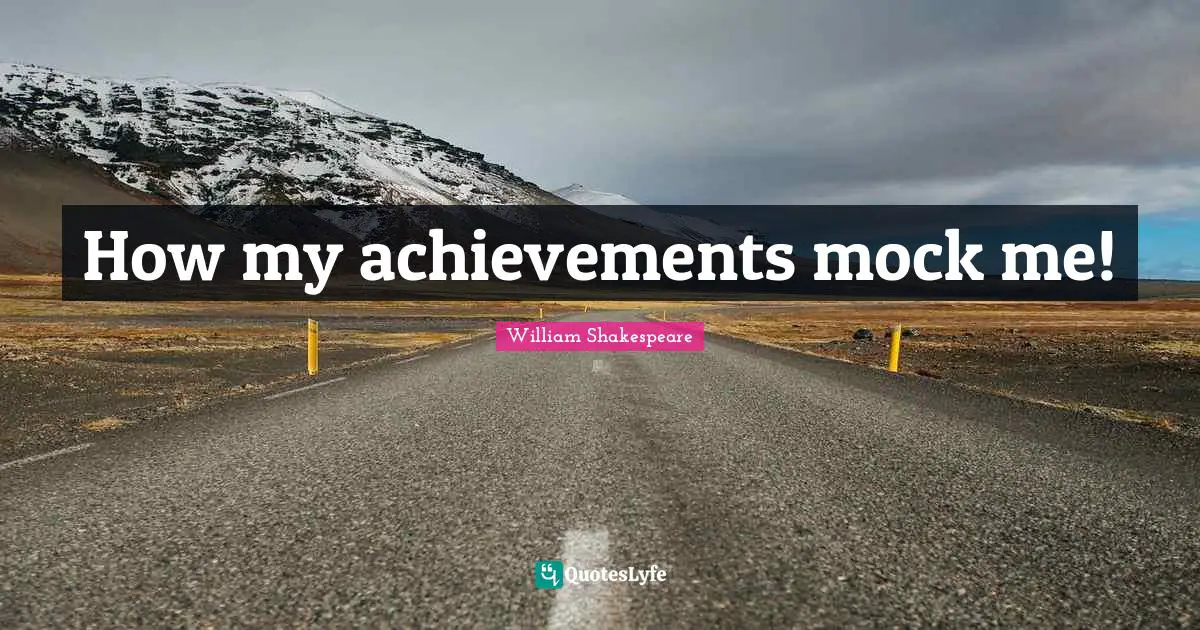 How my achievements mock me!