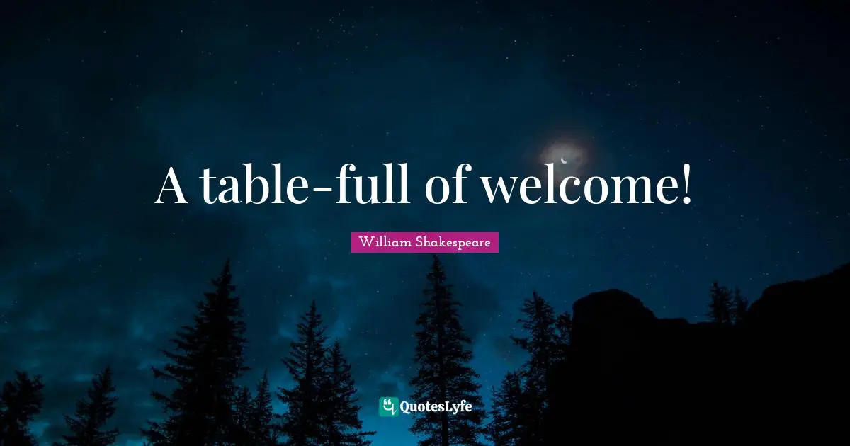 A table-full of welcome!