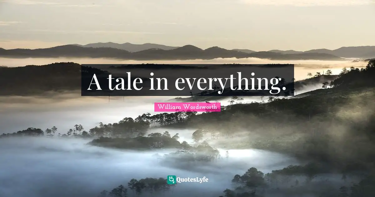 A tale in everything.