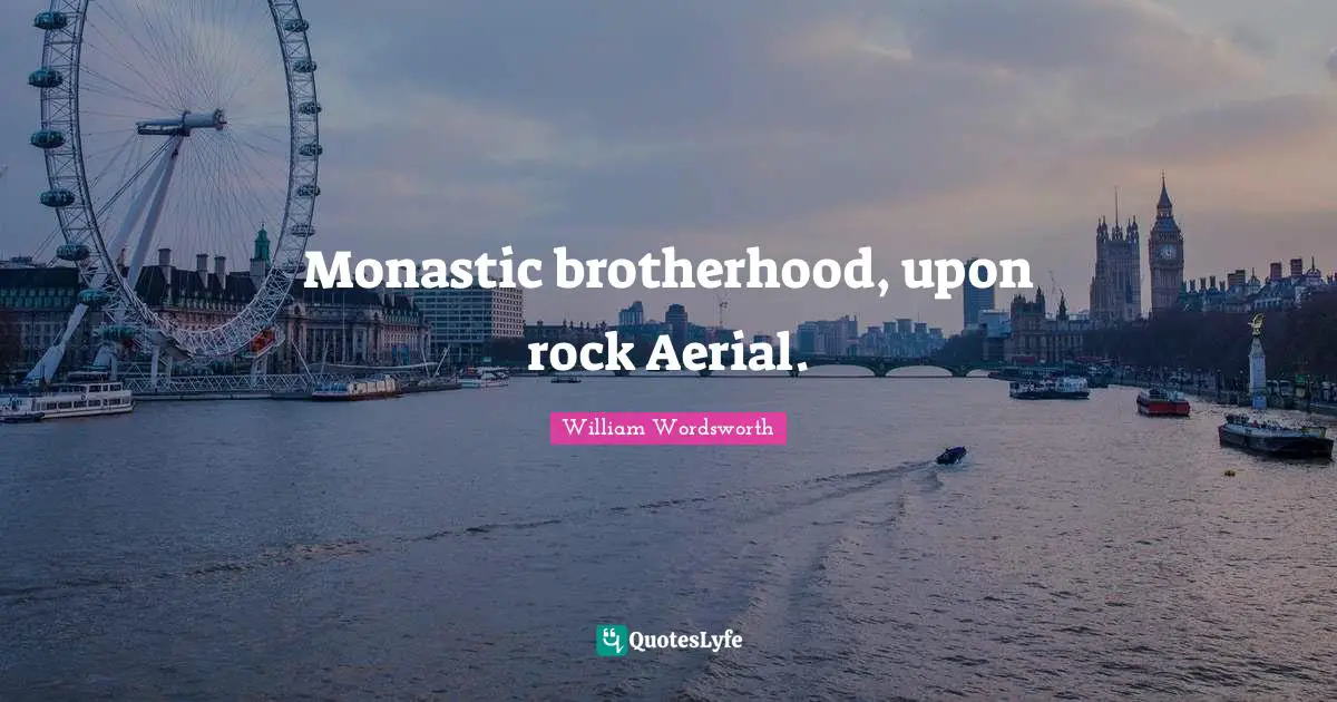 Monastic brotherhood, upon rock Aerial.