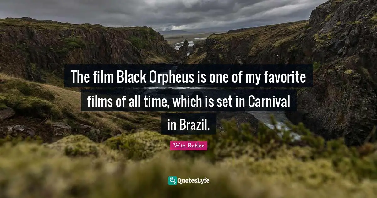 The film Black Orpheus is one of my favorite films of all time, which is set in Carnival in Brazil.