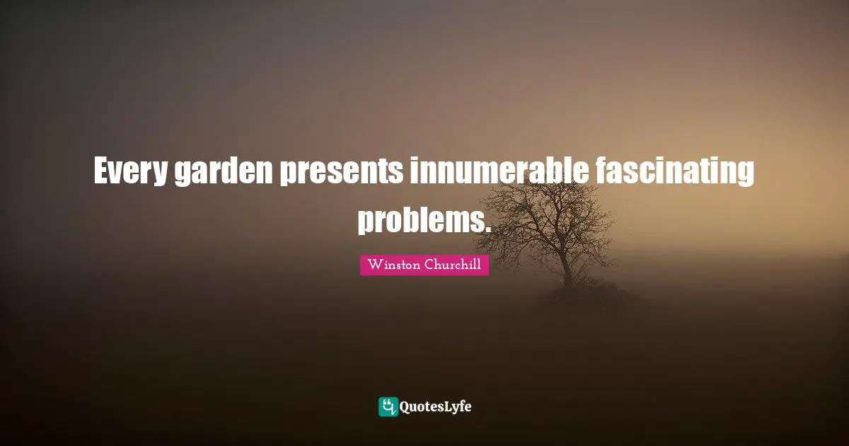 Every garden presents innumerable fascinating problems.