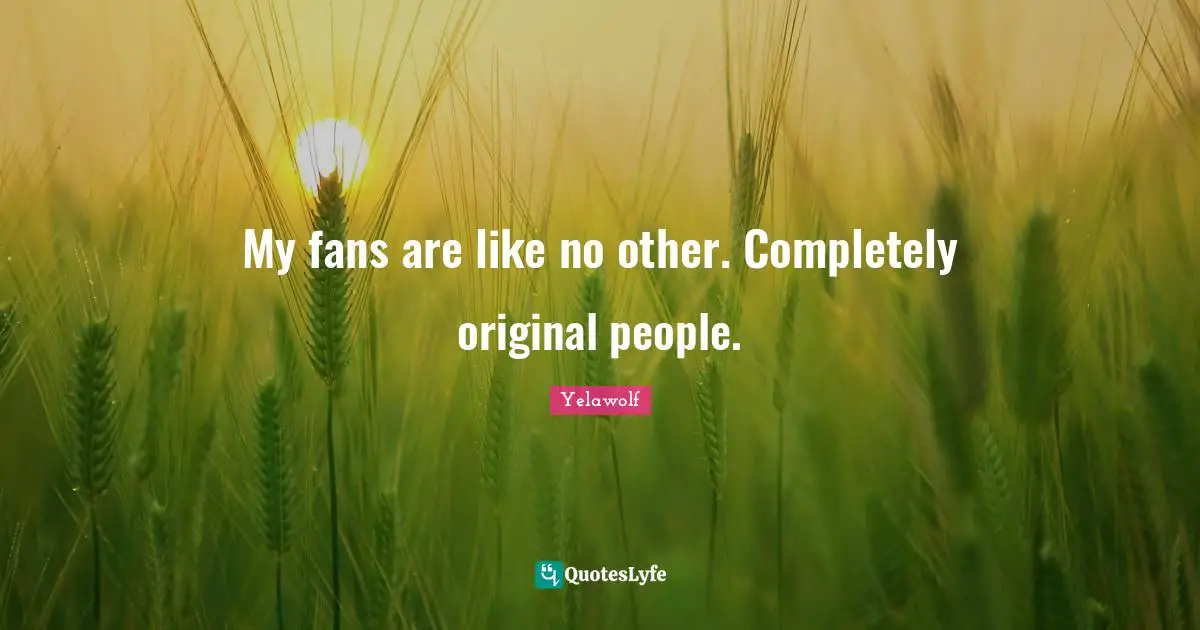 Yelawolf Quotes: "My fans are like no other. Completely original people."