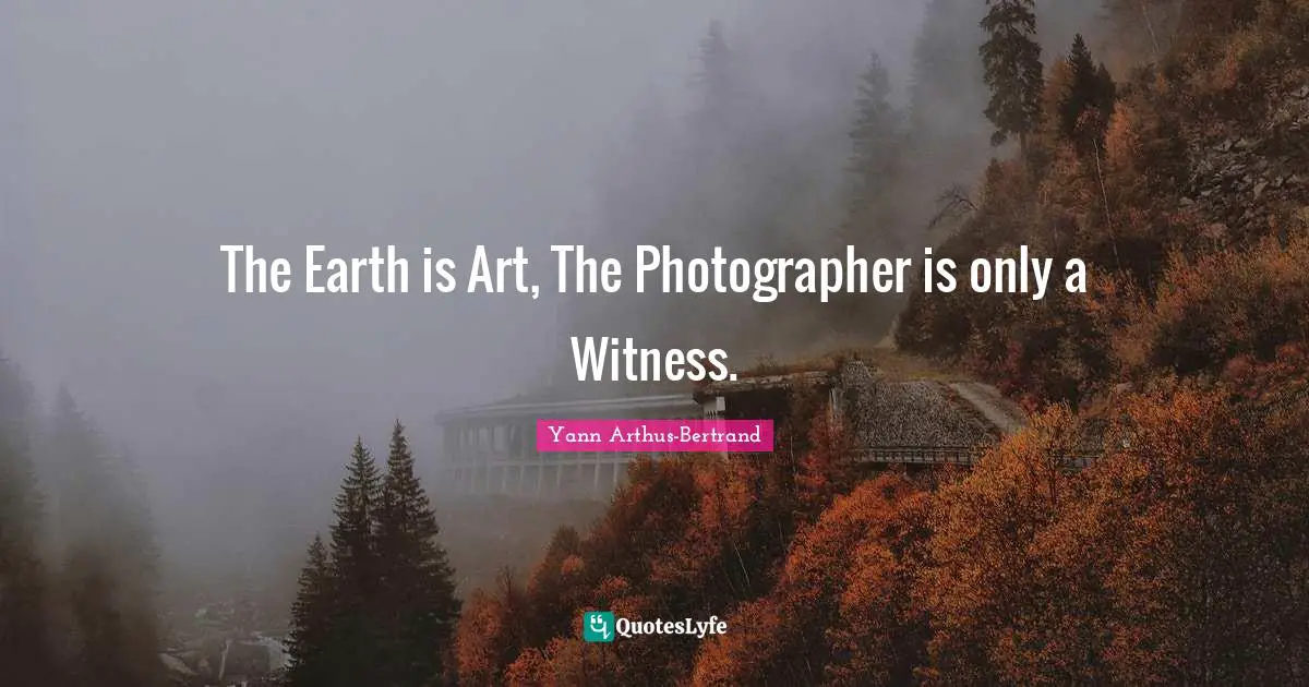 Witness Quotes: "The Earth is Art, The Photographer is only a Witness."