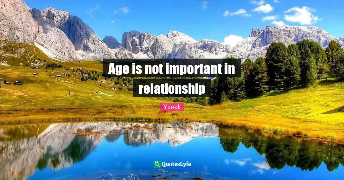 Age is not important in relationship
