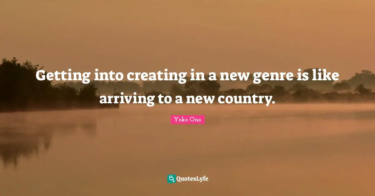 Getting into creating in a new genre is like arriving to a new country.
