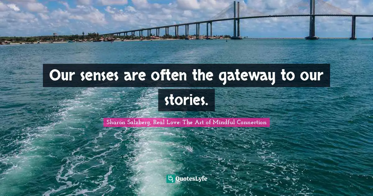 Our senses are often the gateway to our stories.