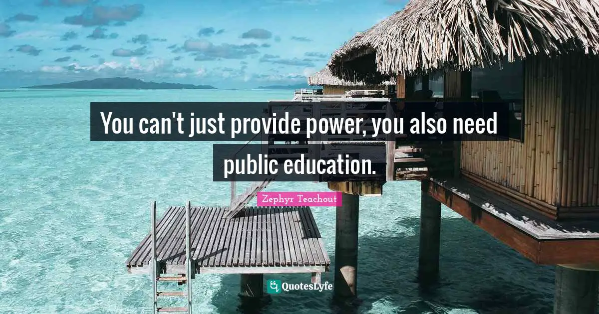 You can't just provide power, you also need public education.