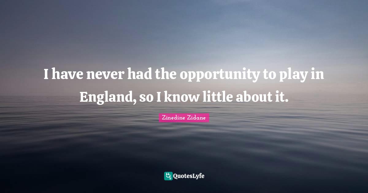 I have never had the opportunity to play in England, so I know little about it.