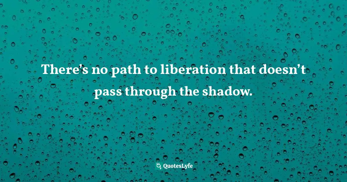 There’s no path to liberation that doesn’t pass through the shadow.