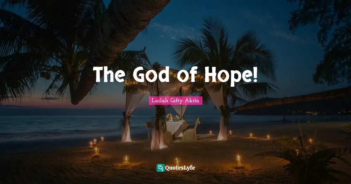 The God of Hope!