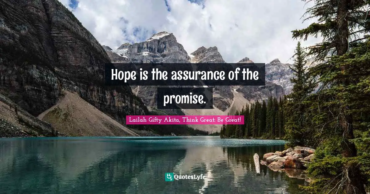 Spiritual Insights Quotes: "Hope is the assurance of the promise."