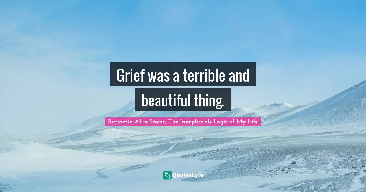 Grief was a terrible and beautiful thing.