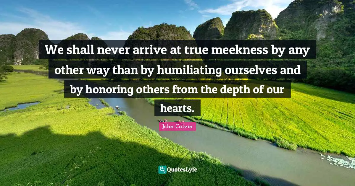 We shall never arrive at true meekness by any other way than by humiliating ourselves and by honoring others from the depth of our hearts.