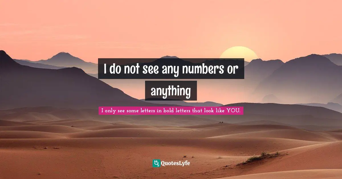 I do not see any numbers or anything