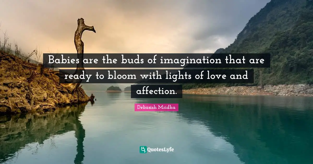 Babies are the buds of imagination that are ready to bloom with lights of love and affection.
