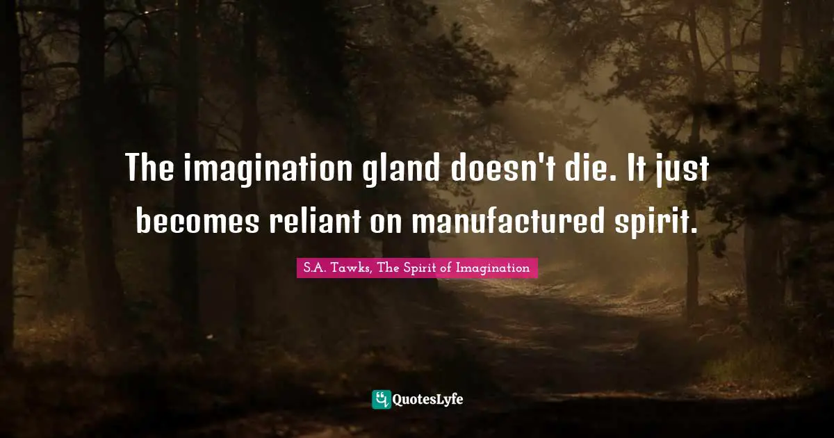 The imagination gland doesn't die. It just becomes reliant on manufactured spirit.