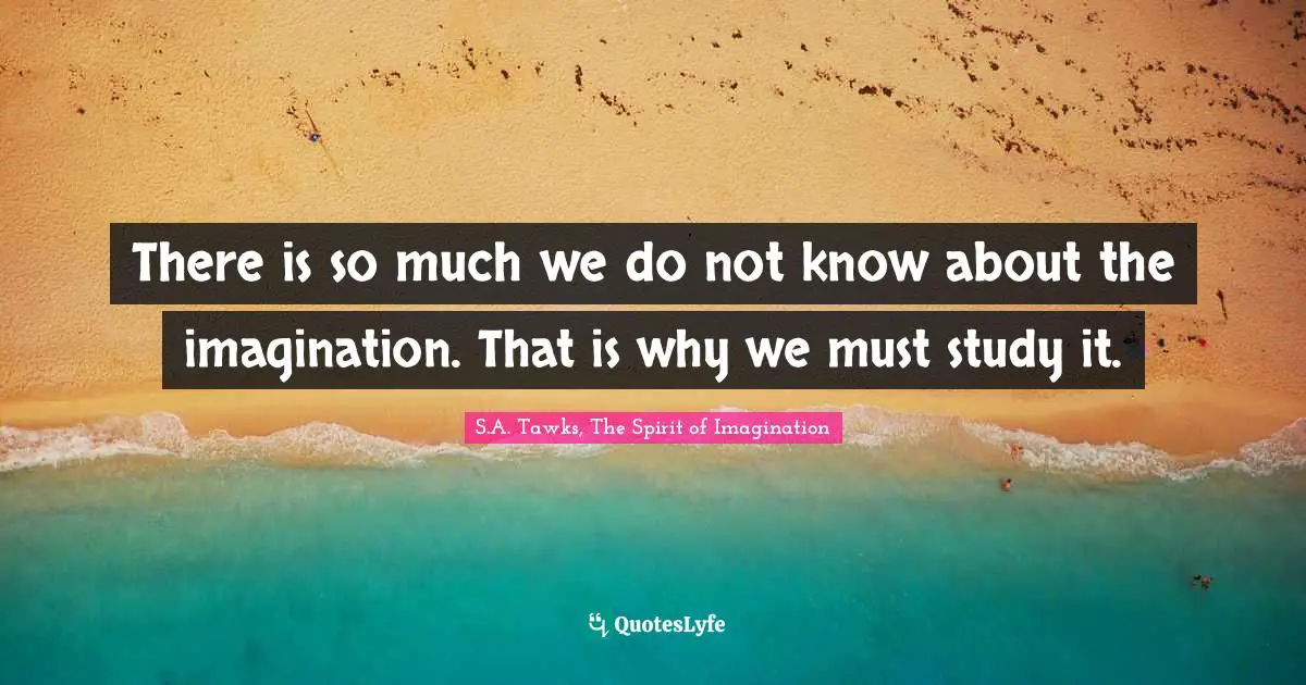 There is so much we do not know about the imagination. That is why we must study it.