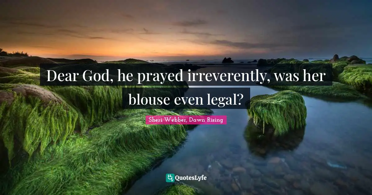 Dear God, he prayed irreverently, was her blouse even legal?