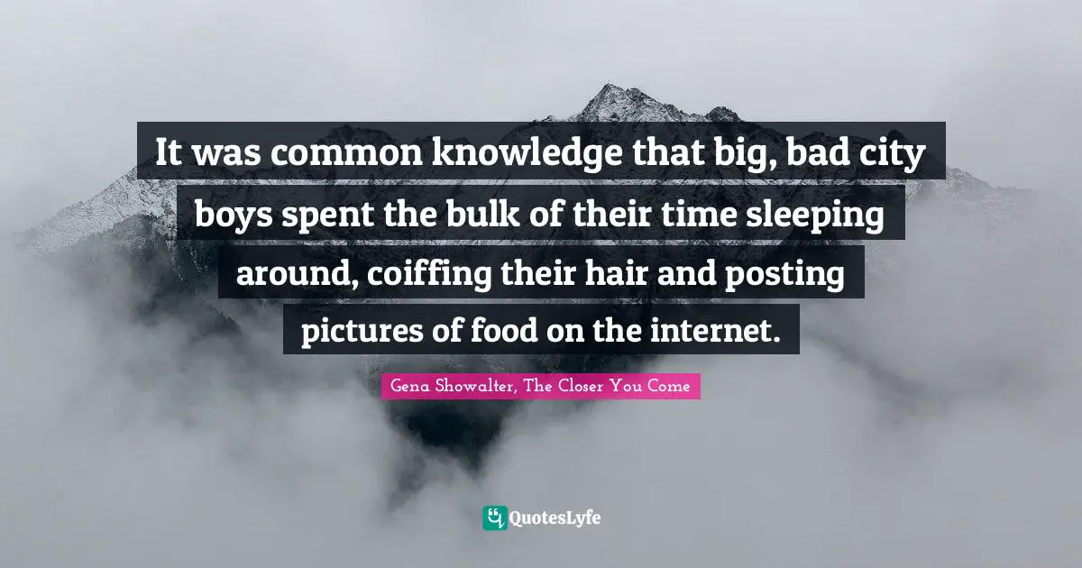 It was common knowledge that big, bad city boys spent the bulk of their time sleeping around, coiffing their hair and posting pictures of food on the internet.