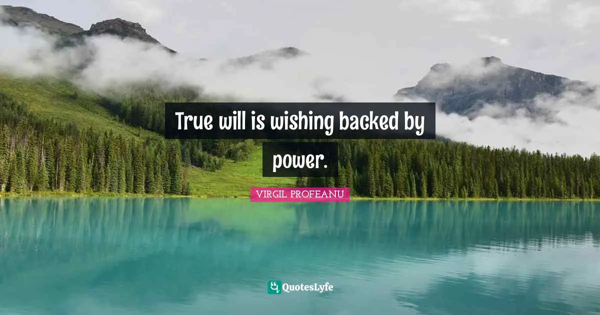 True will is wishing backed by power.