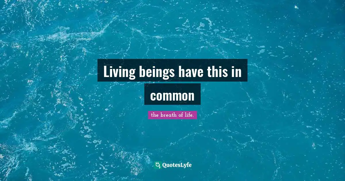 Living beings have this in common