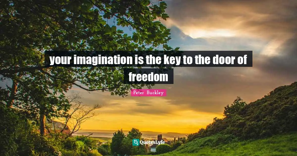 your imagination is the key to the door of freedom